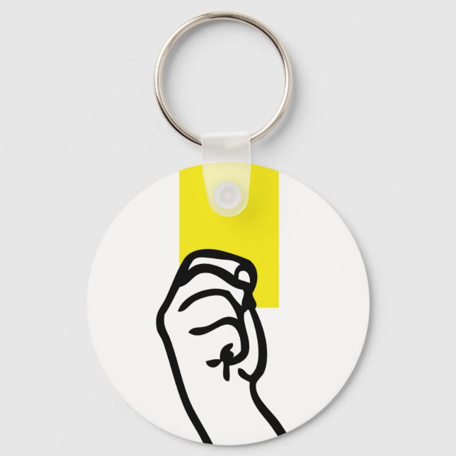 Gult Card-fotboll Nyckelring (Framsida)