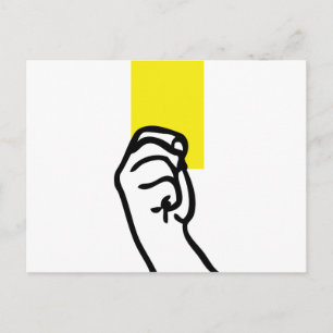 Gult Card-fotboll Vykort