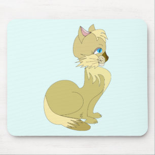 Gult Cat med Öga-musmatta Musmatta