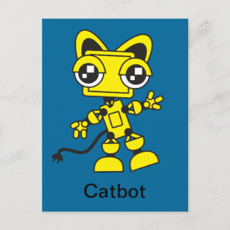 Gult Catbot Vykort