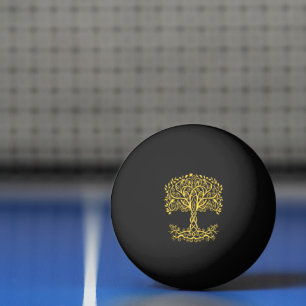 Gult Celtic Livets träd Pingisboll