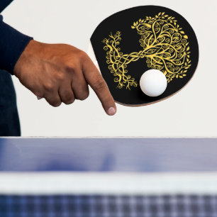Gult Celtic Livets träd Pingisracket