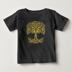 Gult Celtic Livets träd T Shirt
