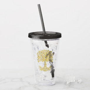 Gult Celtic Livets träd Take Away Mugg