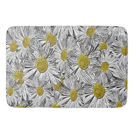 Gult Centrerade Daisy Badrumsmatta