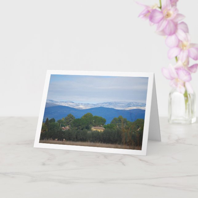 Gult Chalet och Snowy Mountains Kort (Orkide)