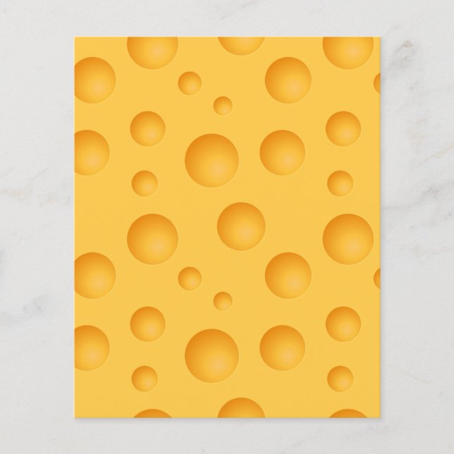 Gult Cheese Mönster Flygblad (Framsidan)