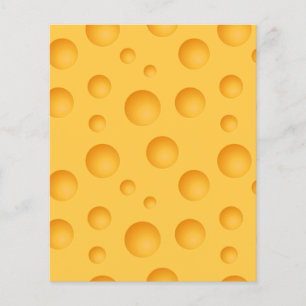 Gult Cheese Mönster Flygblad