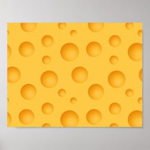 Gult Cheese Mönster Poster
