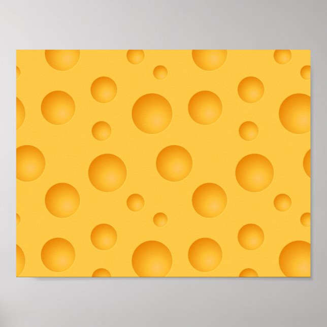 Gult Cheese Mönster Poster (Framsidan)