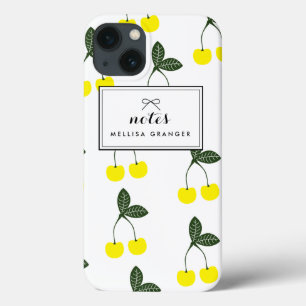 Gult Cherries Mönster Personlig iPad Case