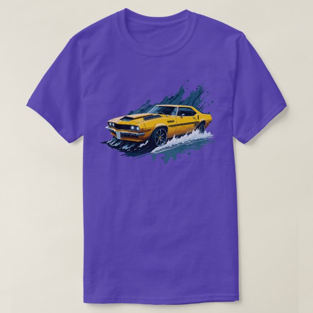 Gult Chevrolet Camaro T Shirt (Design framsida)
