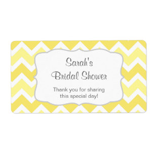 Gult Chevron-Vattenflaska eller tjänst - du anpass Fraktsedel