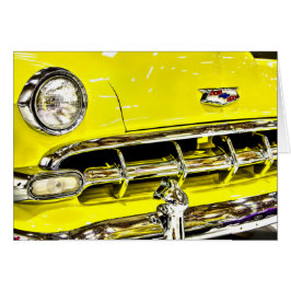 Gult Chevy Classic Car Hälsningskort
