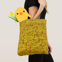 Gult Chick Bold Mönster Women's Tote Bag