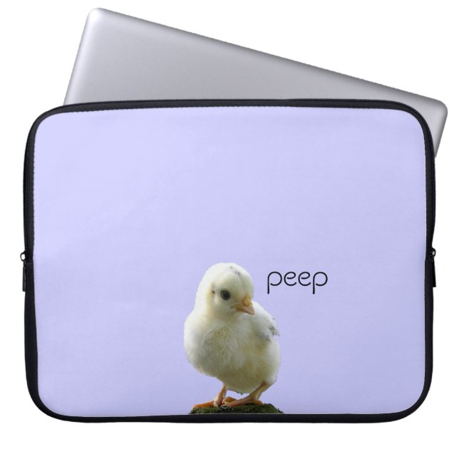 Gult Chick Laptop sleeve (Framsidan)