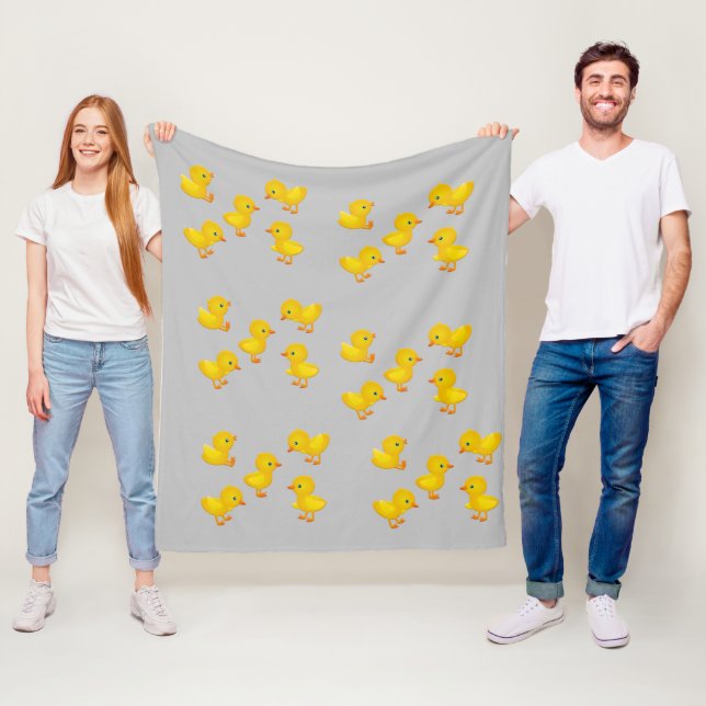 Gult Chicks Fleece Blanket (På plats)