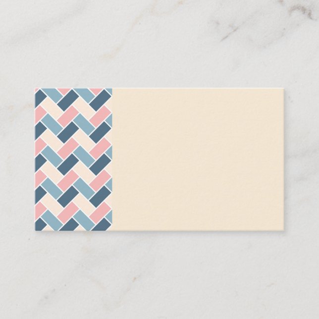 Gult Chiffon Pastel Geometric Affärskorts Visitkort (Framsida)