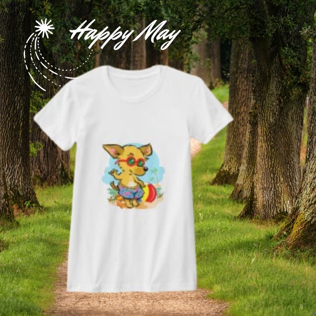 Gult Chihuahua, Funny Pet Hund White Färg T Shirt (Skapare uppladdad)