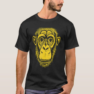 Gult Chimpanzapin Ape ej monoklonal Cute Chimp T Shirt