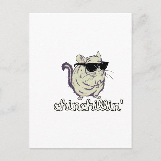 Gult Chinchillin Chinchilla Vykort (Framsida)