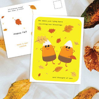 Gult | Chocolate Candy corn Duo | Thanksgiving Helg Vykort