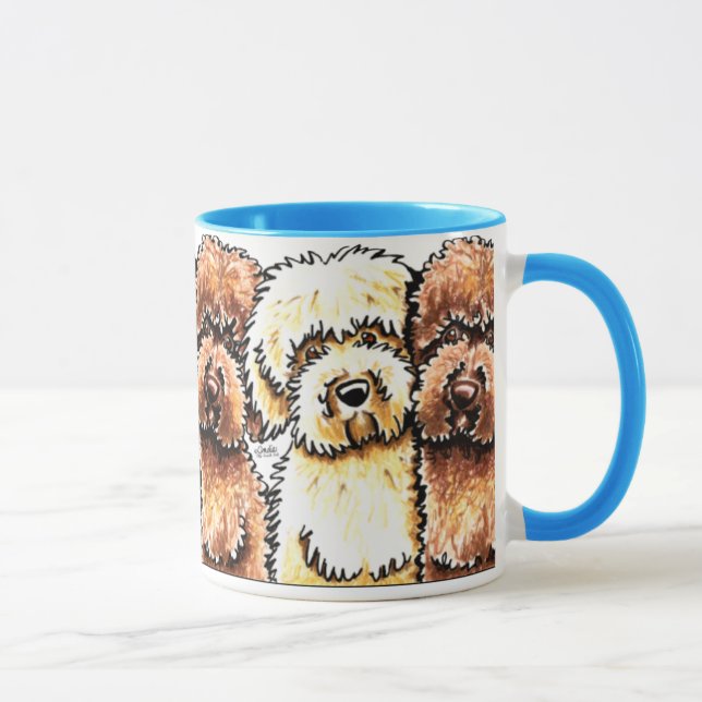 Gult Chocolate Labradoodles Art Mugg (Höger)