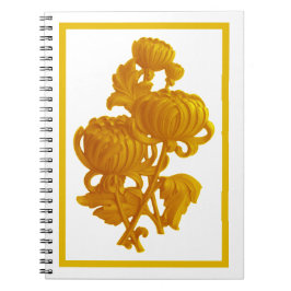 Gult Chrysanthemum Anteckningsbok