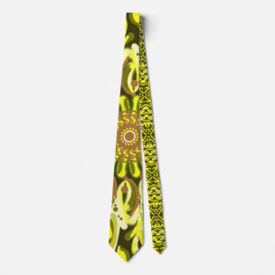Gult Chrysanthemum Blommigt Patternerad Abstrakt Slips