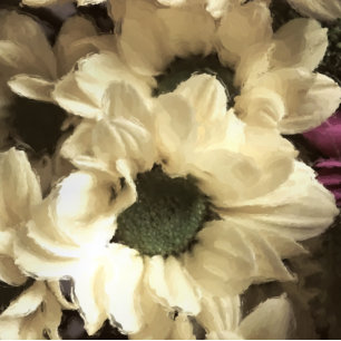 GULT CHRYSANTHEMUM FOTOTRYCK