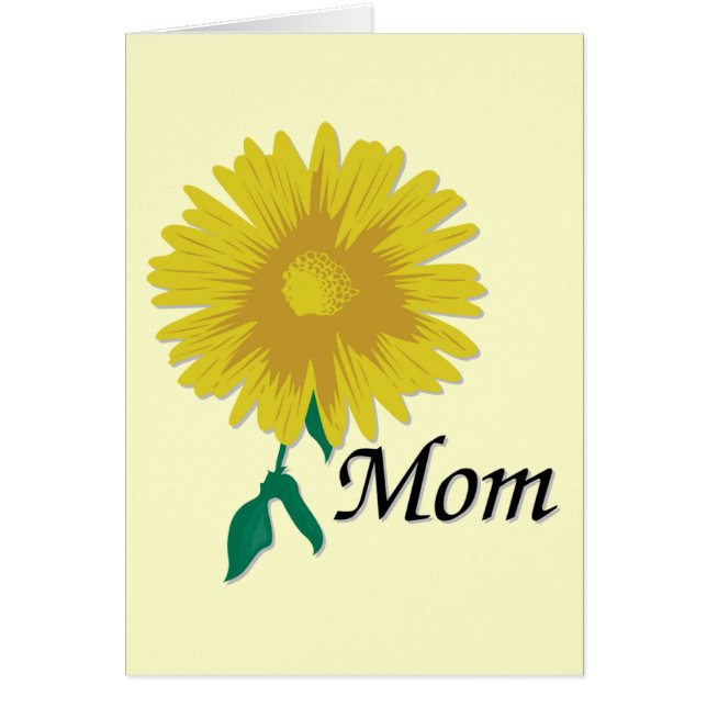 Gult Chrysanthemum Mors dag Card Hälsningskort (Framsidan)