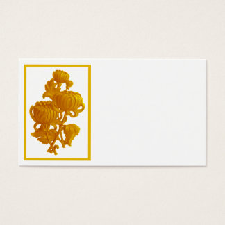 Gult Chrysanthemum Visitkort