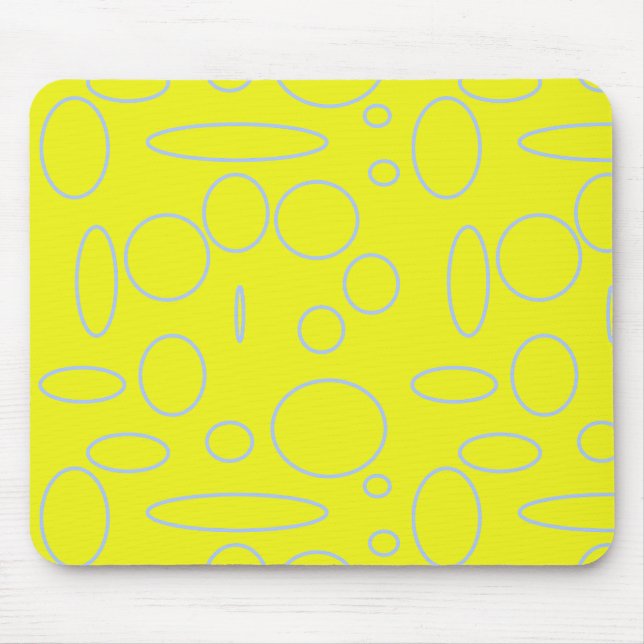 Gult Circles and Loops Mousepad Musmatta (Framsidan)
