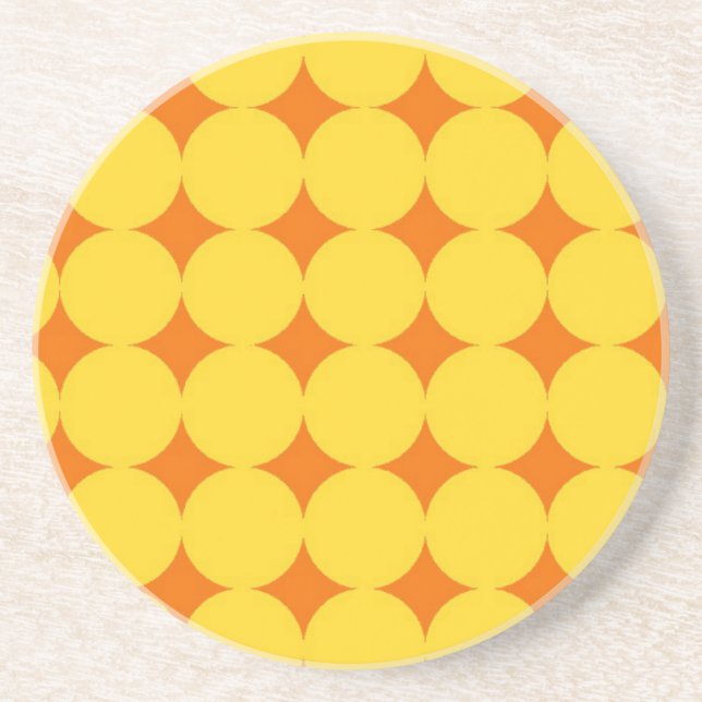 Gult Circles Mönster Underlägg (Framsidan)