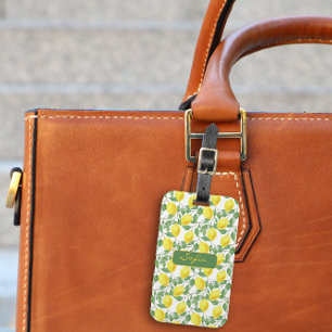 Gult citon mönster namn Luggage Tag Bagagebricka