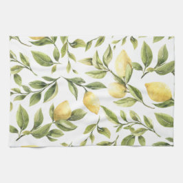 Gult citron Medelhavet bröllopsdusch present Kökshandduk
