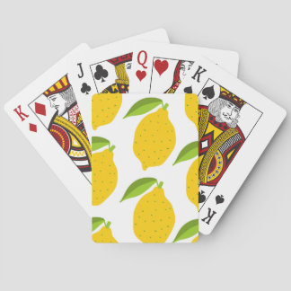 Gult citroner, sömlös konstnärlig mönster. casinokort