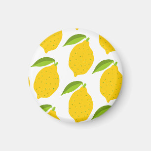 Gult citroner, sömlös konstnärlig mönster. magnet