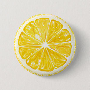 Gult Citronfrukt Knapp