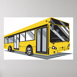 Gult City Buss Poster