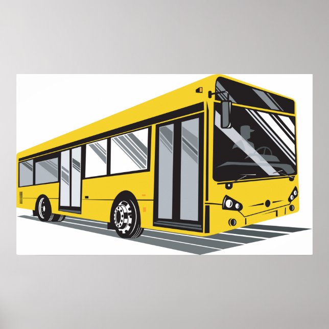 Gult City Buss Poster (Framsidan)