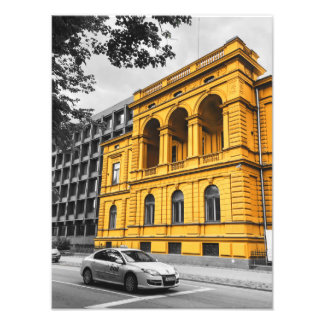 Gult City Bygger minimalistisk fotografi