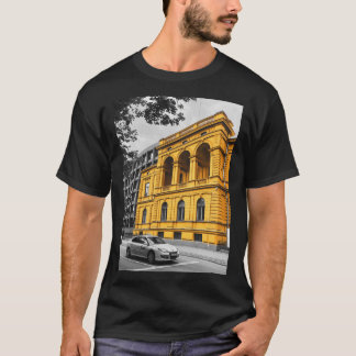 Gult City Bygger minimalistisk fotografi T Shirt