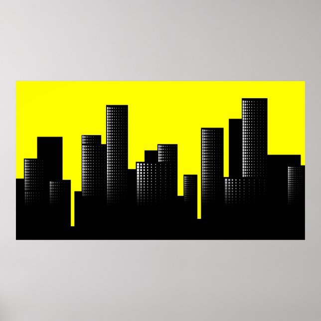 gult cityscape poster (Framsidan)