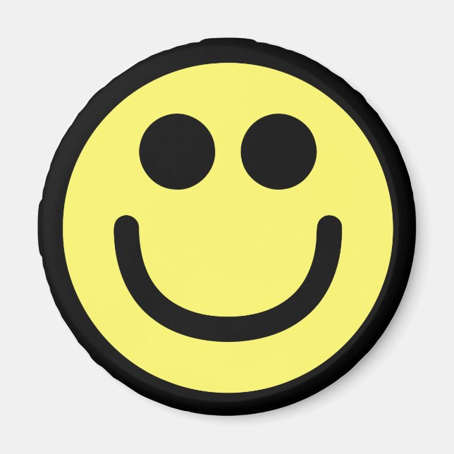 Gult Classic Ansikte Magnet (Framsidan)