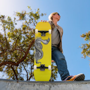 Gult Cobra - Old School Skateboard Bräda 21,6 Cm