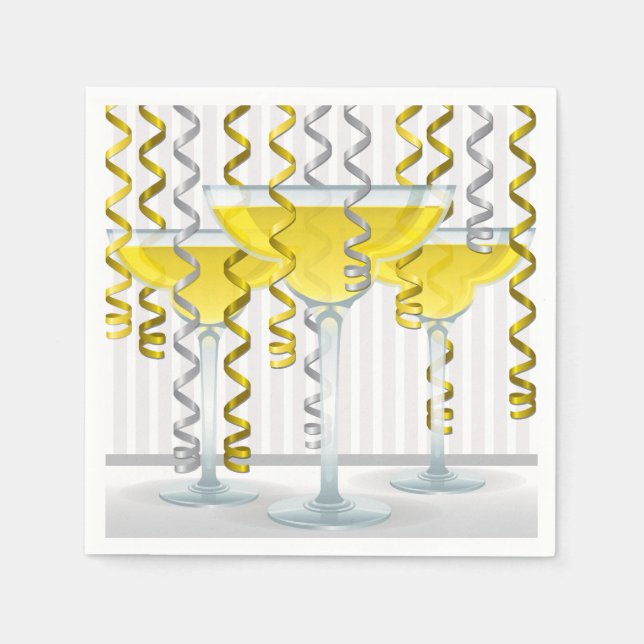 Gult, cocktail och band pappersservett (Framsidan)