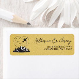 Gult Colorado Passport Returadress Etikett