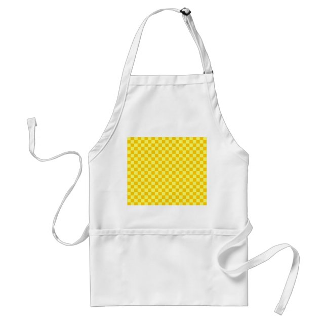 Gult Combination Checkerboard av ShirleyTaylor Förkläde (Framsidan)