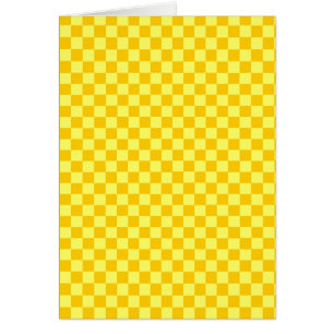 Gult Combination Checkerboard av ShirleyTaylor Hälsningskort